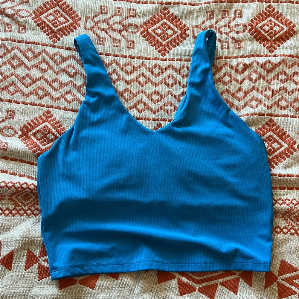 Blue V-Neck Tank Top